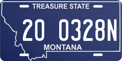 MT license plate 200328N