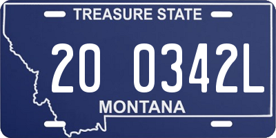 MT license plate 200342L