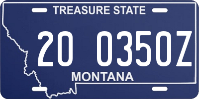 MT license plate 200350Z