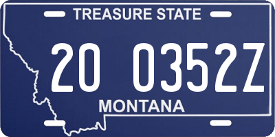 MT license plate 200352Z