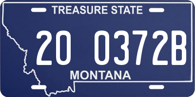 MT license plate 200372B