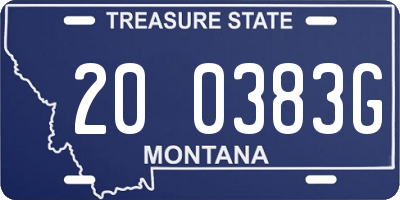 MT license plate 200383G