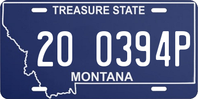 MT license plate 200394P