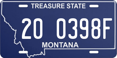 MT license plate 200398F