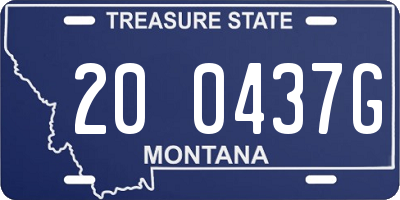 MT license plate 200437G