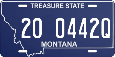 MT license plate 200442Q