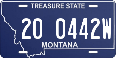 MT license plate 200442W