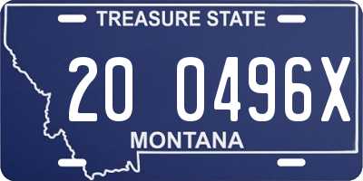 MT license plate 200496X