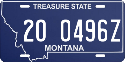MT license plate 200496Z