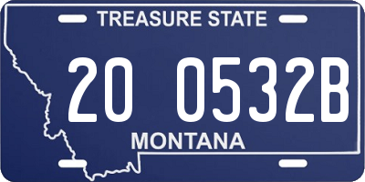 MT license plate 200532B