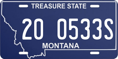MT license plate 200533S