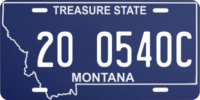 MT license plate 200540C