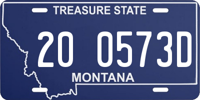 MT license plate 200573D