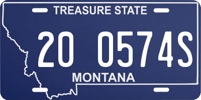 MT license plate 200574S