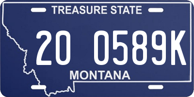 MT license plate 200589K