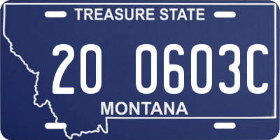 MT license plate 200603C