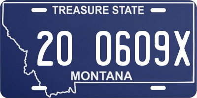 MT license plate 200609X