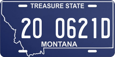 MT license plate 200621D