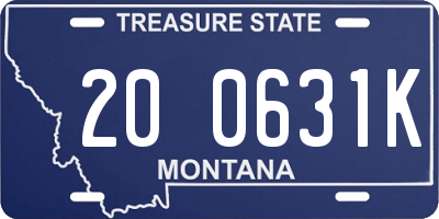 MT license plate 200631K