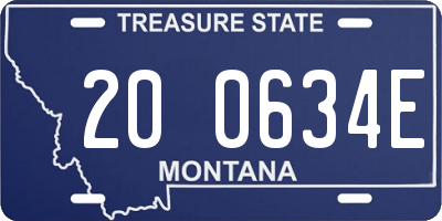MT license plate 200634E