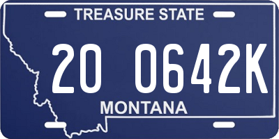 MT license plate 200642K