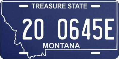 MT license plate 200645E