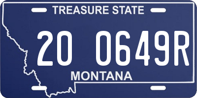 MT license plate 200649R