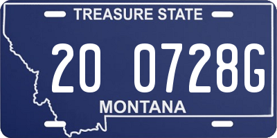 MT license plate 200728G