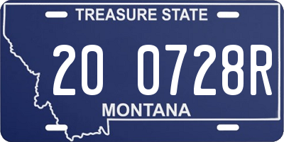 MT license plate 200728R