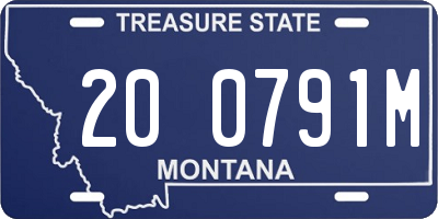 MT license plate 200791M