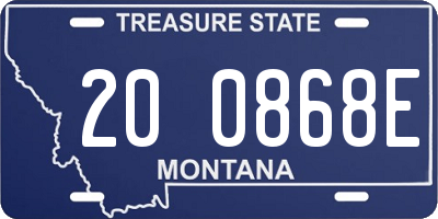 MT license plate 200868E
