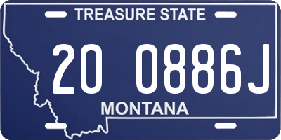 MT license plate 200886J