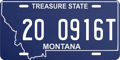 MT license plate 200916T