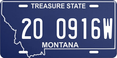 MT license plate 200916W