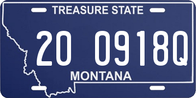 MT license plate 200918Q
