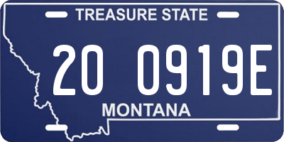 MT license plate 200919E