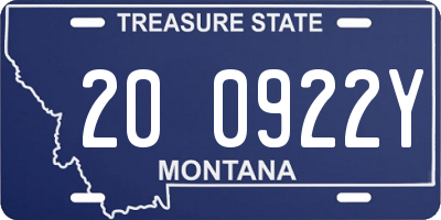 MT license plate 200922Y