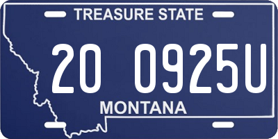 MT license plate 200925U