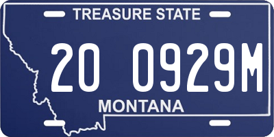 MT license plate 200929M