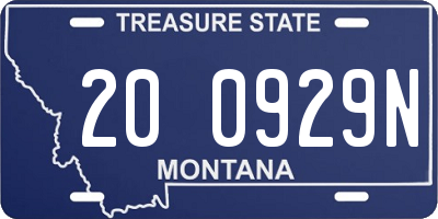MT license plate 200929N