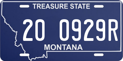 MT license plate 200929R