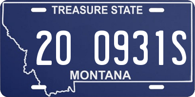 MT license plate 200931S
