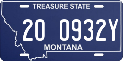 MT license plate 200932Y