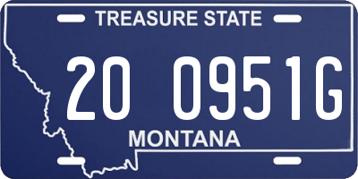 MT license plate 200951G