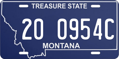 MT license plate 200954C