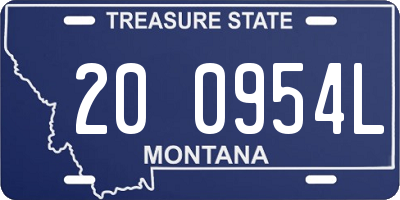 MT license plate 200954L