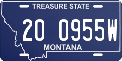 MT license plate 200955W
