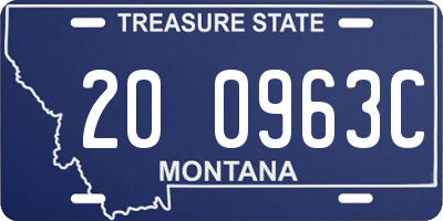 MT license plate 200963C