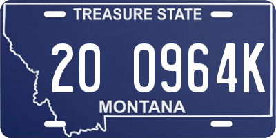 MT license plate 200964K