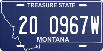 MT license plate 200967W